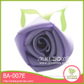 9 cm diameter Purple handmade ribbon rose flower with clip